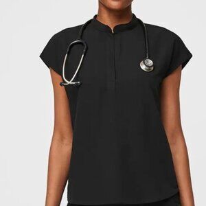 Figs Rafaela Scrub Top Black Size S